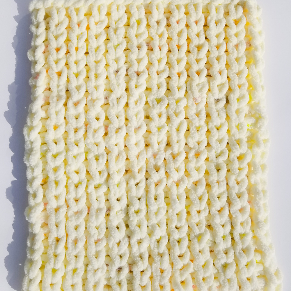 Off White Ribbed Lovey Blanket